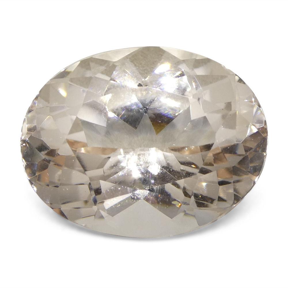 13.69 ct Oval Morganite - Skyjems Wholesale Gemstones