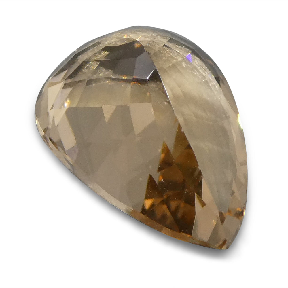 4.27 ct Brazilian Pear Morganite, orangy pink beryl gemstone from SkyJems' premium loose stone collection