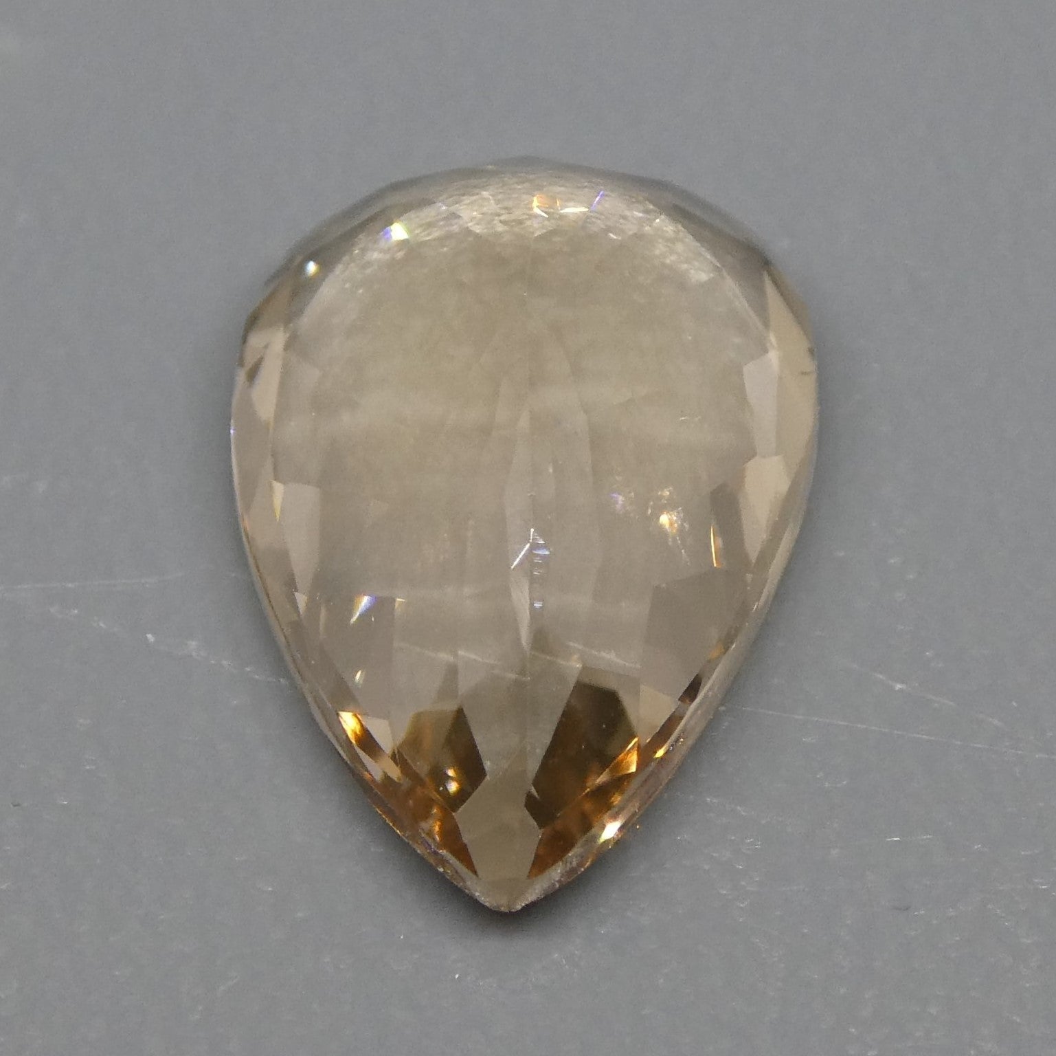SkyJems 3.65ct Pear Morganite from Brazil - Orangy Pink Beryl Gemstone, Mixed Cut Single Stone