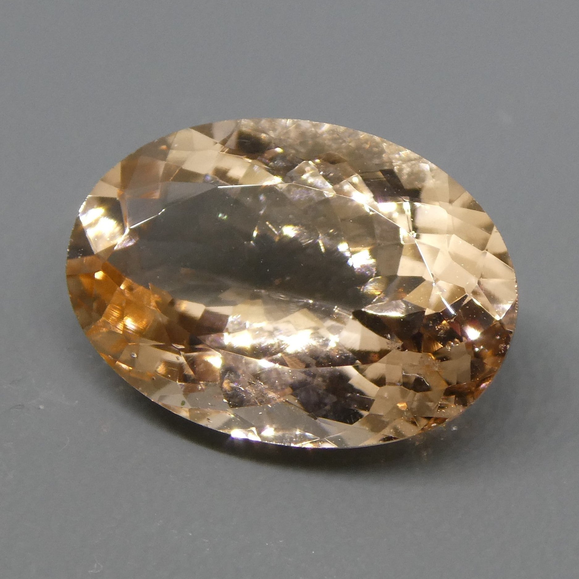 4.90ct Oval Morganite from Brazil: Orangy Pink Beryl Gemstone by SkyJems, Mixed Cut Single Stone