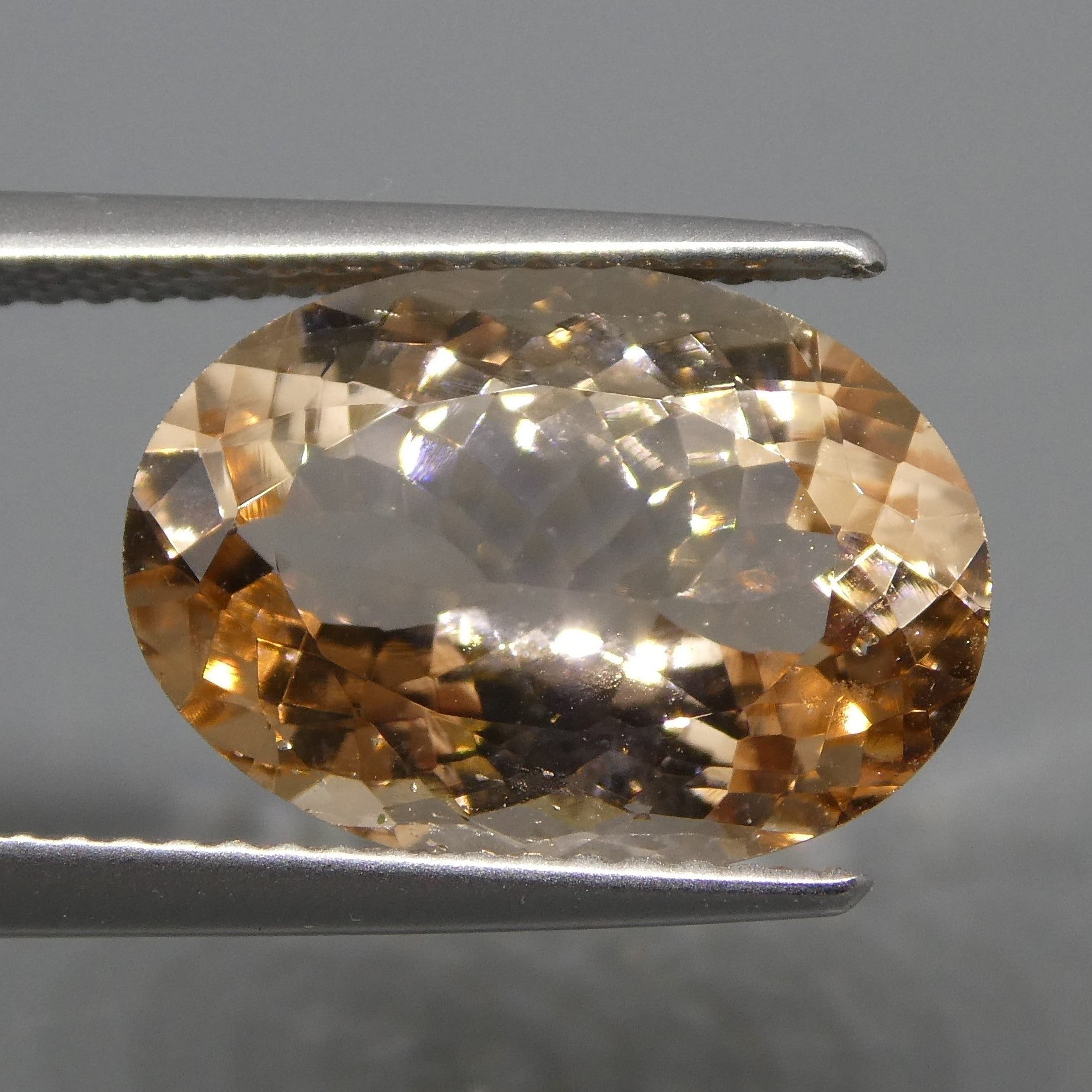 4.90ct Oval Morganite from Brazil - Orangy Pink Beryl Gemstone by SkyJems, Mixed Cut Single Stone