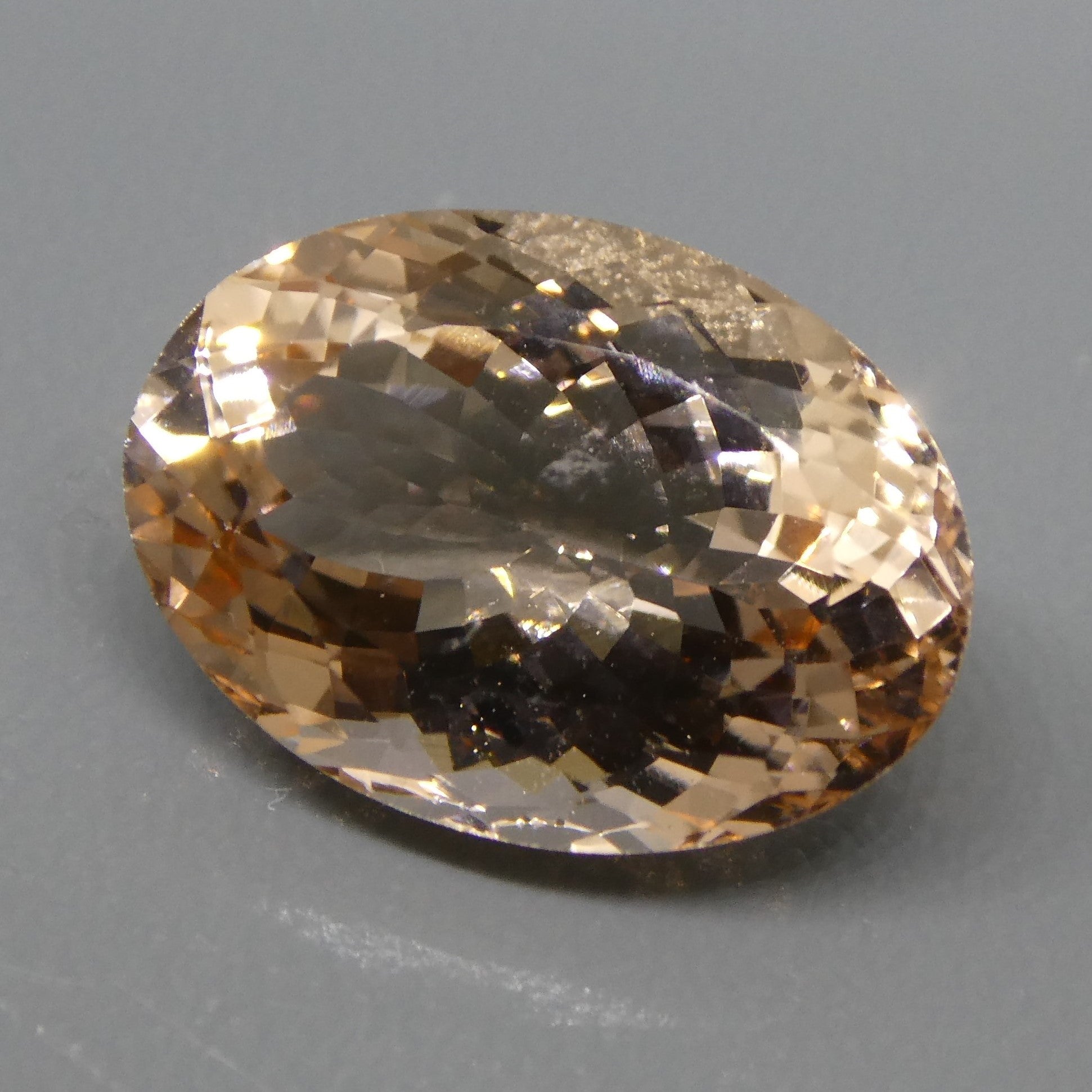 SkyJems 5.69ct Oval Morganite from Brazil - Orangy Pink Beryl Gemstone with Mixed Cut, Vibrant Color