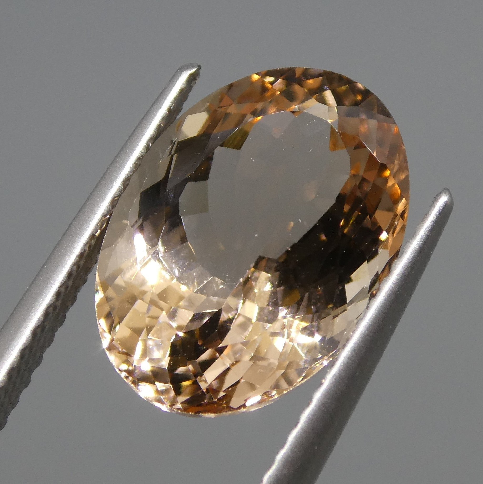 SkyJems 5.69ct Oval Morganite from Brazil - Orangy Pink Beryl Gemstone, Mixed Cut Single Stone