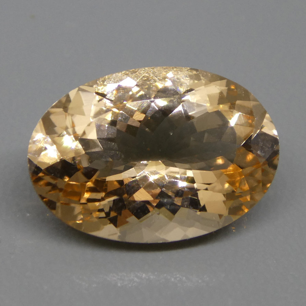 SkyJems 4.80ct Oval Morganite from Brazil - Orangy Pink Beryl Gemstone with Mixed Cut, Vibrant Color
