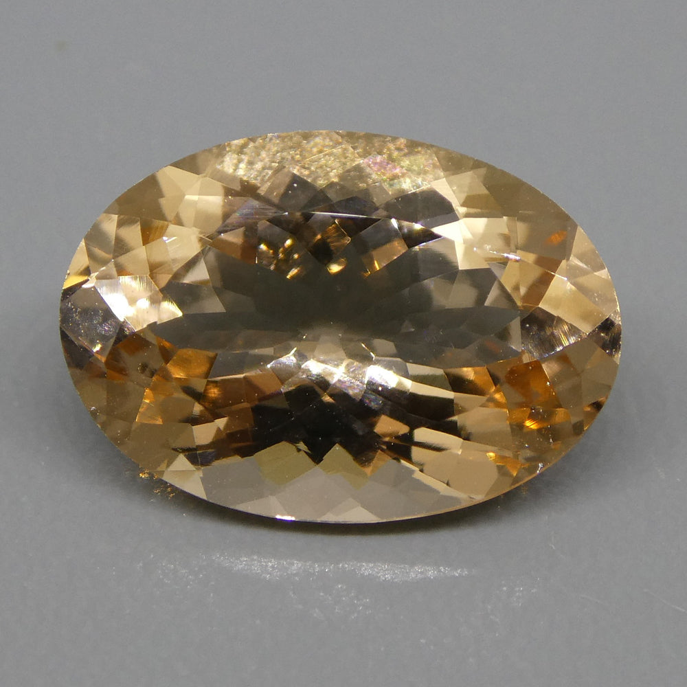 SkyJems 4.80ct Oval Morganite from Brazil: Orangy Pink Beryl Gemstone with Mixed Cut, Vibrant Color and Clarity