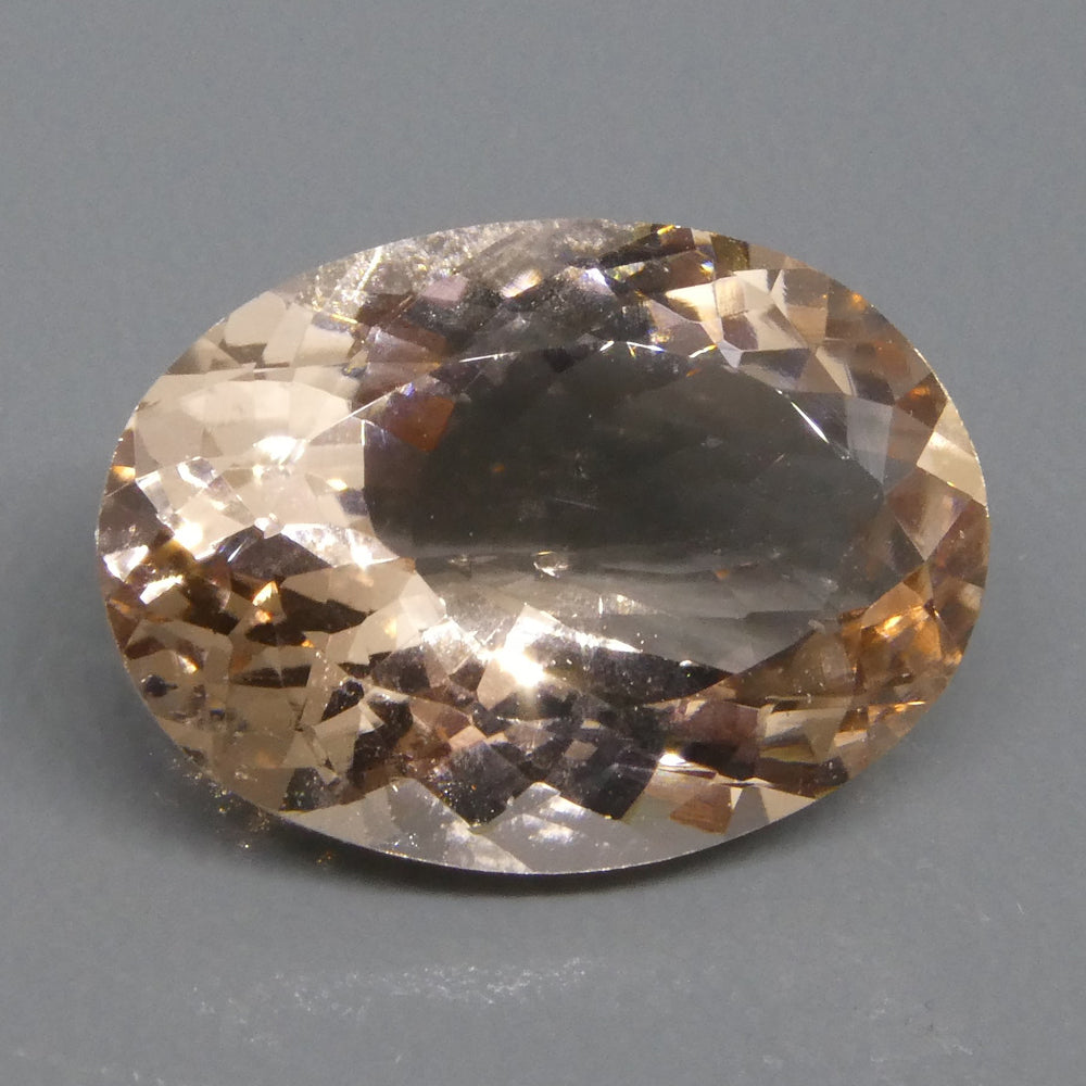 4.70ct Oval Morganite from Brazil - Orangy Pink Beryl Gemstone by SkyJems Canadian Gem Experts