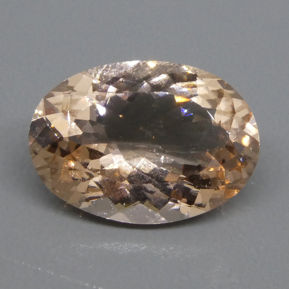 4.70ct Oval Morganite from Brazil - Orangy Pink Beryl Gemstone by SkyJems Canadian Gem Experts