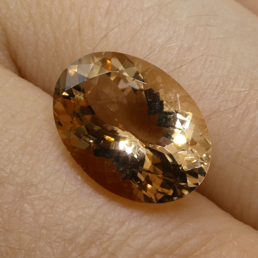 5.08ct Oval Morganite from Brazil - Orangy Pink Beryl Gemstone by SkyJems Canadian Gem Experts