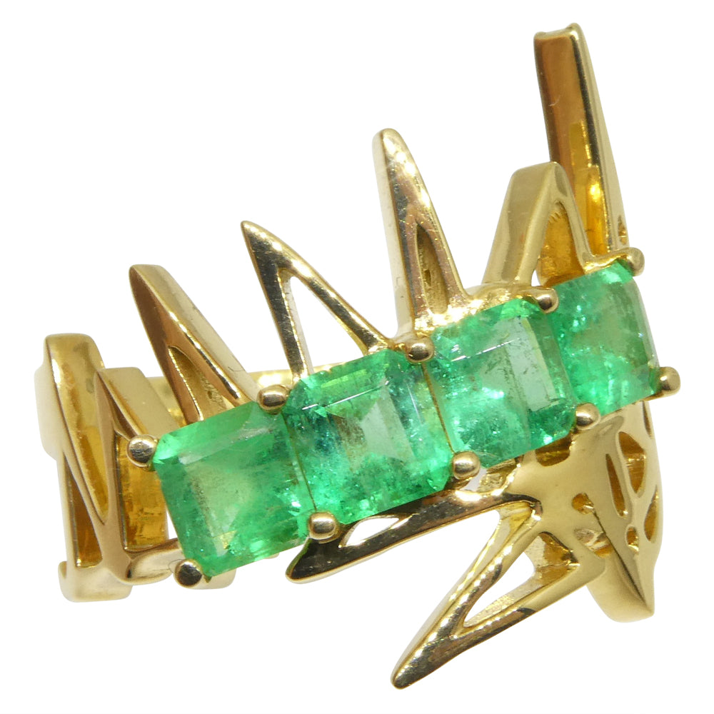 Matt Crookshank X Skyjems, Colombian Emerald Ring set in 18k Yellow Gold - Skyjems Wholesale Gemstones