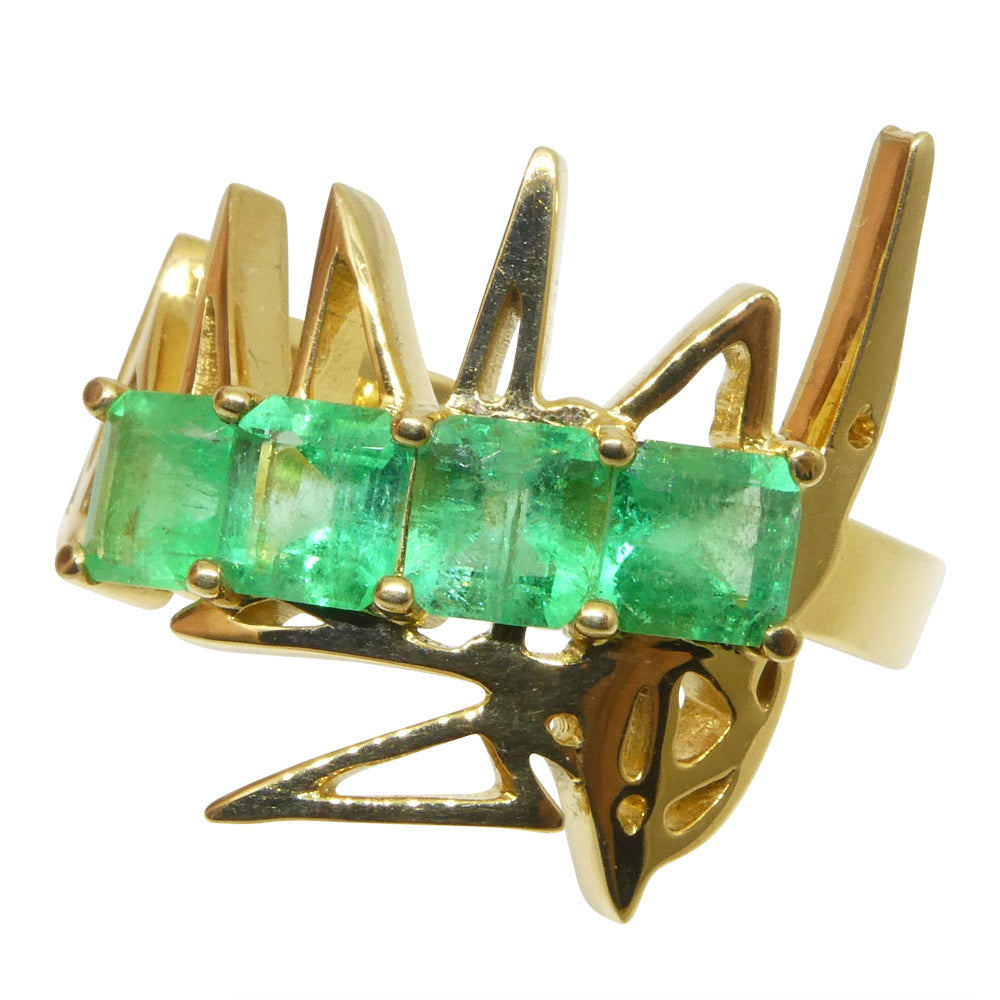 Matt Crookshank X Skyjems, Colombian Emerald Ring set in 18k Yellow Gold - Skyjems Wholesale Gemstones