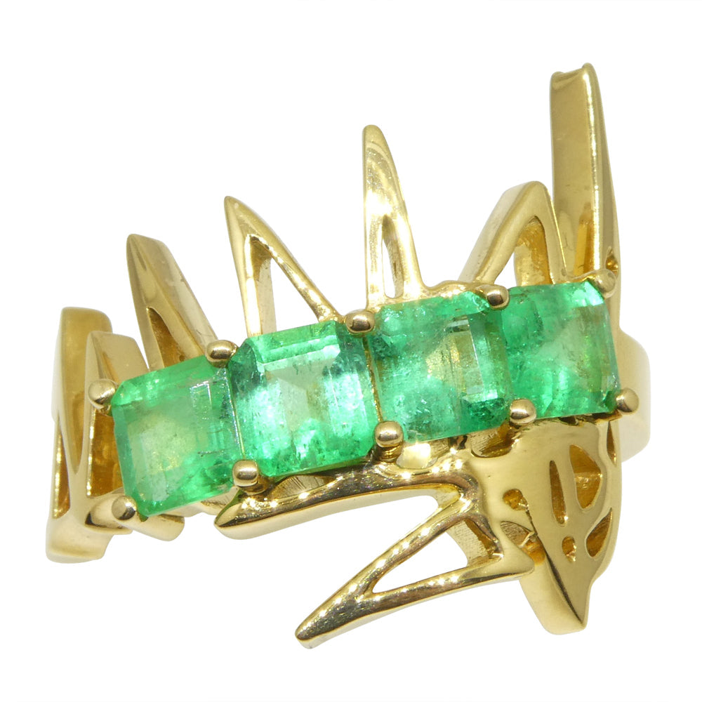 Matt Crookshank X Skyjems, Colombian Emerald Ring set in 18k Yellow Gold - Skyjems Wholesale Gemstones