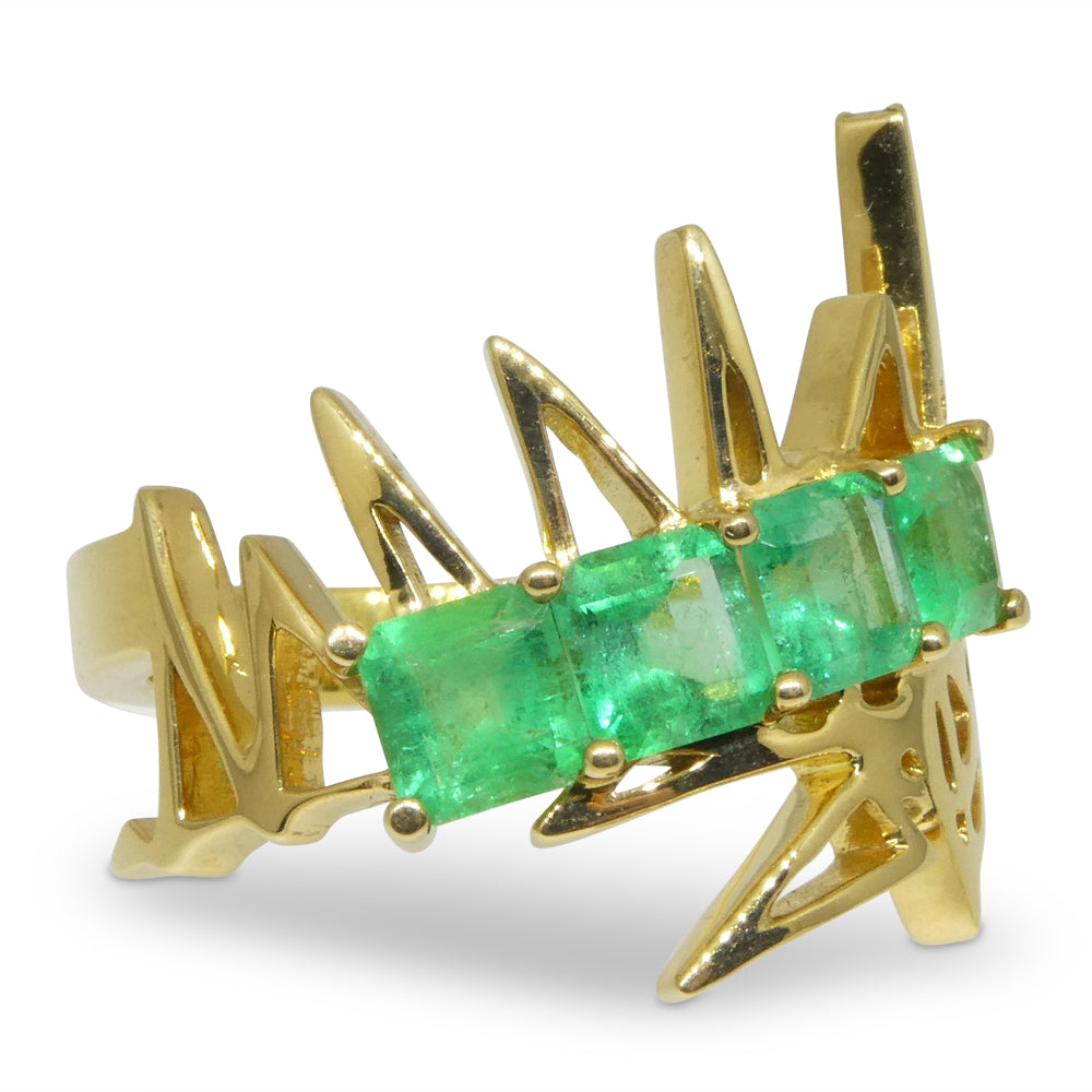 Matt Crookshank X Skyjems, Colombian Emerald Ring set in 18k Yellow Gold - Skyjems Wholesale Gemstones