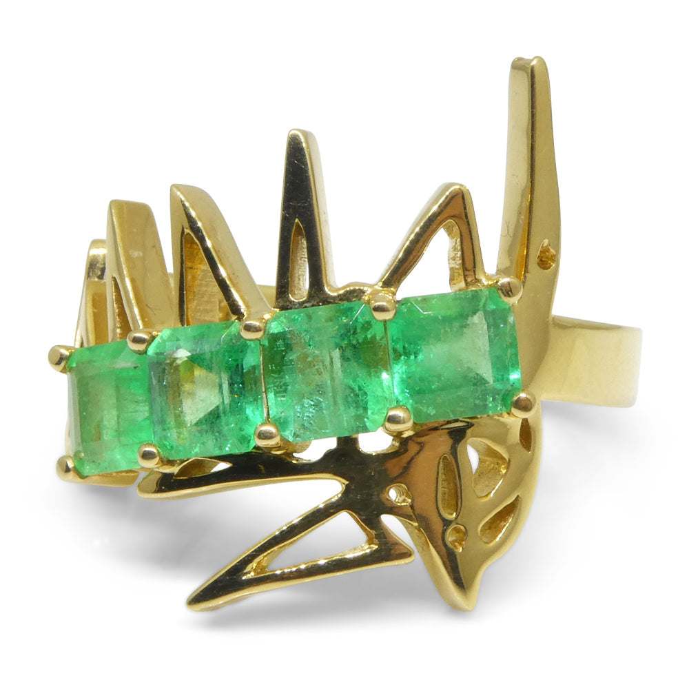 Matt Crookshank X Skyjems, Colombian Emerald Ring set in 18k Yellow Gold - Skyjems Wholesale Gemstones