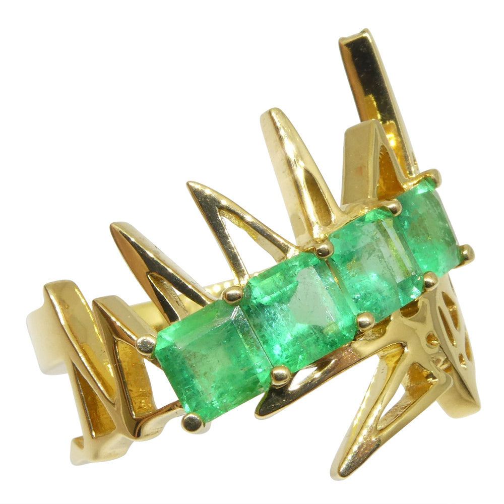 Matt Crookshank X Skyjems, Colombian Emerald Ring set in 18k Yellow Gold - Skyjems Wholesale Gemstones