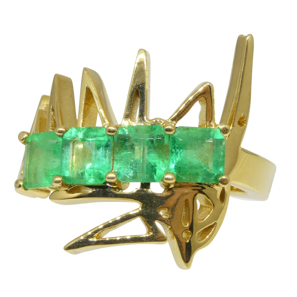 Matt Crookshank X Skyjems, Colombian Emerald Ring set in 18k Yellow Gold - Skyjems Wholesale Gemstones