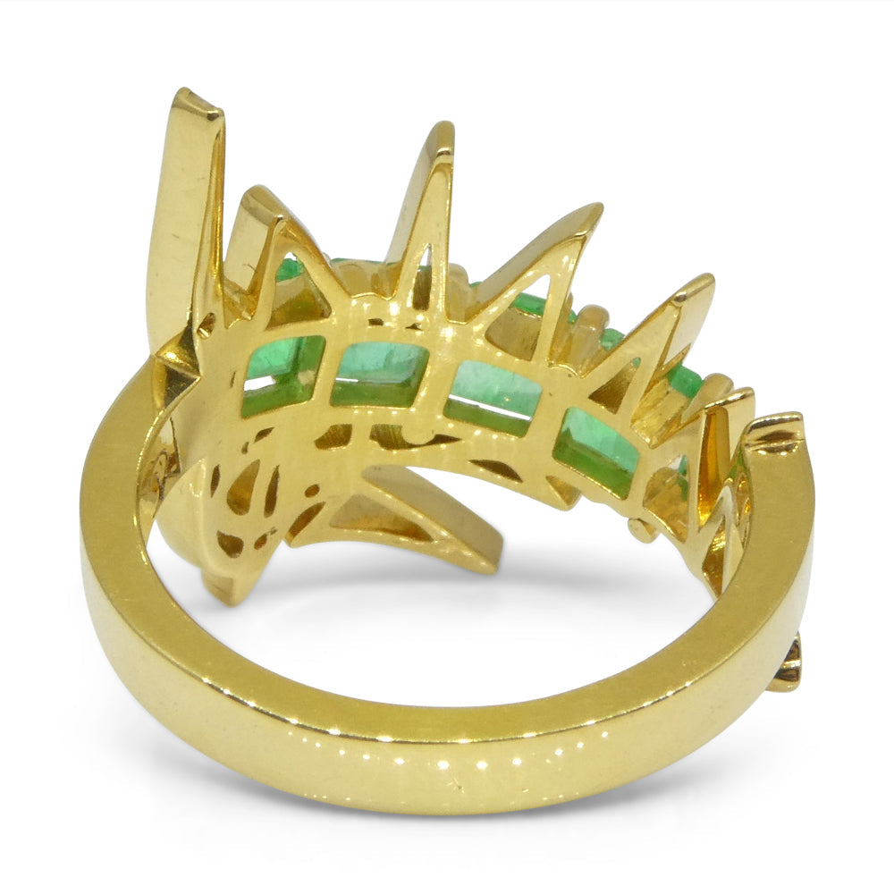 Matt Crookshank X Skyjems, Colombian Emerald Ring set in 18k Yellow Gold - Skyjems Wholesale Gemstones