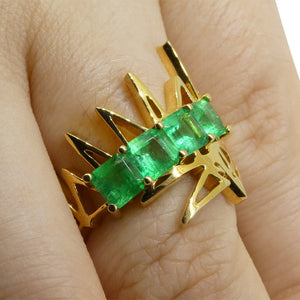 Matt Crookshank X Skyjems, Colombian Emerald Ring set in 18k Yellow Gold - Skyjems Wholesale Gemstones