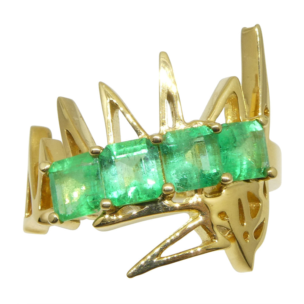 Matt Crookshank X Skyjems, Colombian Emerald Ring set in 18k Yellow Gold - Skyjems Wholesale Gemstones