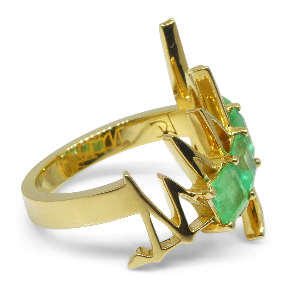 Matt Crookshank X Skyjems, Colombian Emerald Ring set in 18k Yellow Gold - Skyjems Wholesale Gemstones
