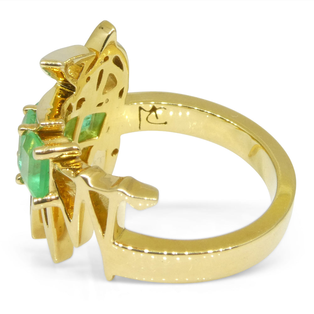 Matt Crookshank X Skyjems, Colombian Emerald Ring set in 18k Yellow Gold - Skyjems Wholesale Gemstones