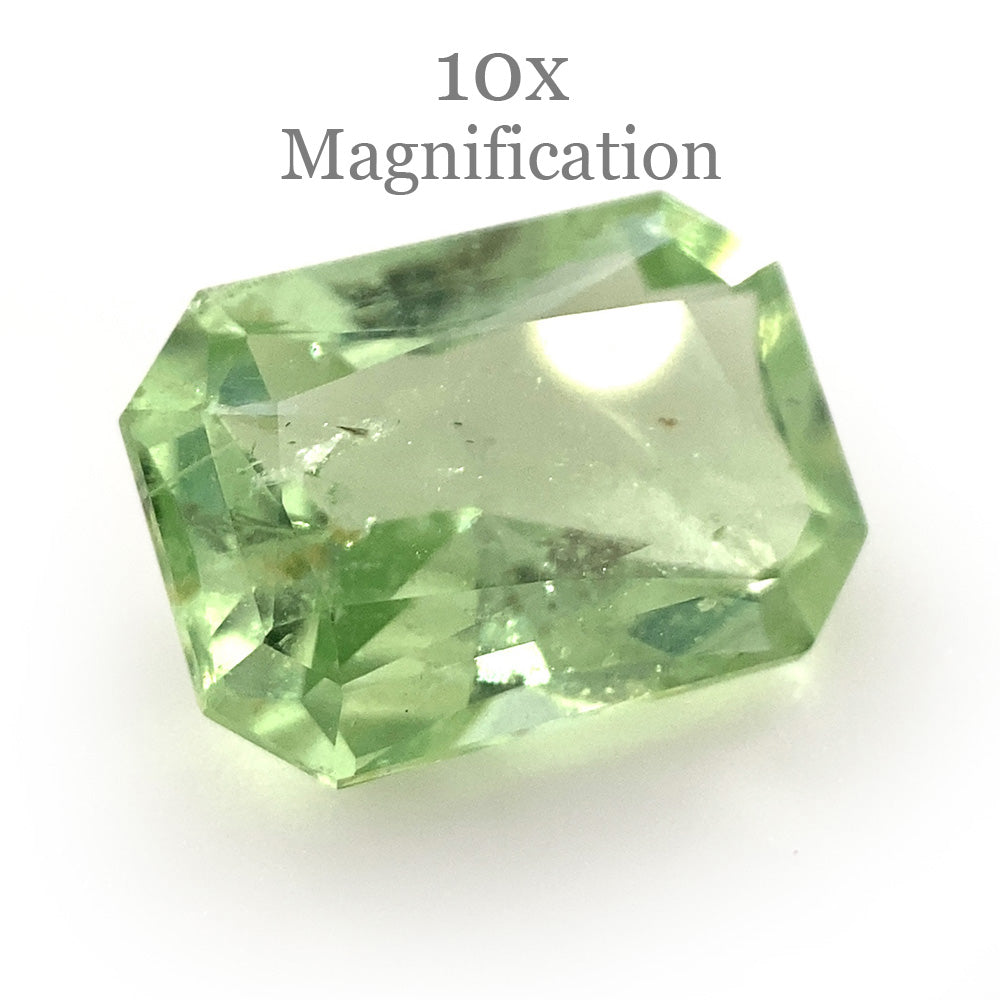 1.69ct Radiant Cut Mint Green Garnet from Merelani, Tanzania - Skyjems Wholesale Gemstones