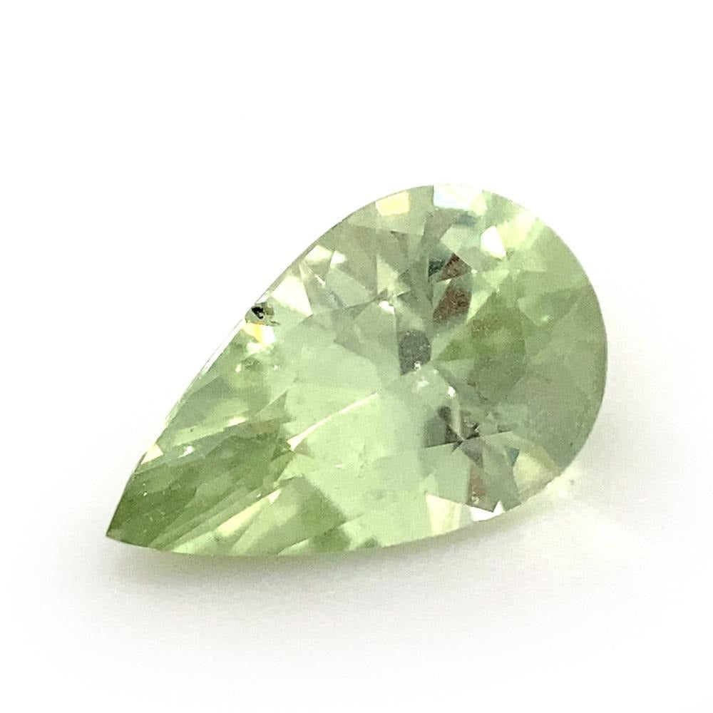 1.23ct Pear Mint Green Garnet from Merelani, Tanzania - Skyjems Wholesale Gemstones