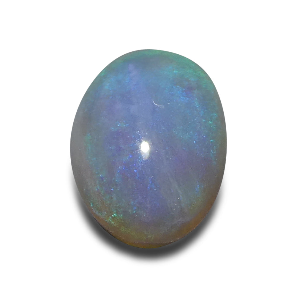 0.84ct Grey Australian Opal Cabochon with Play of Color by SkyJems, unique freeform gemstone