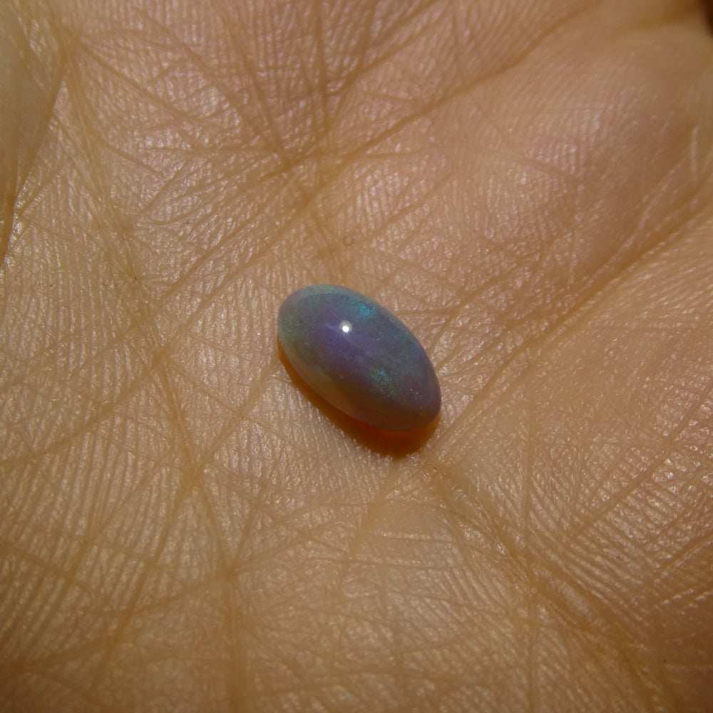 0.84ct Grey Australian Opal Cabochon with Play of Color by SkyJems, Natural Freeform Gemstone