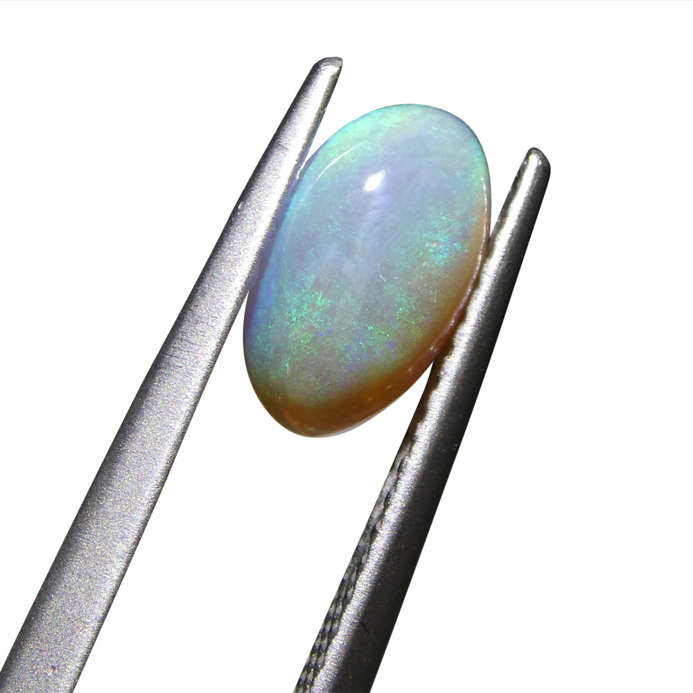 0.84ct Grey Australian Opal Cabochon with Play of Color from SkyJems Gemstones