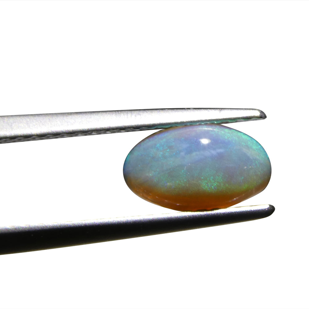 0.84ct Grey Australian Opal Cabochon with Play of Color by SkyJems, Natural Freeform Gemstone