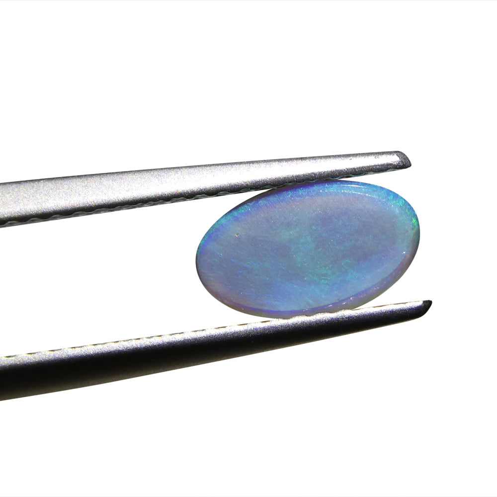 0.84ct Grey Australian Opal Cabochon with Play of Color from SkyJems Gemstones