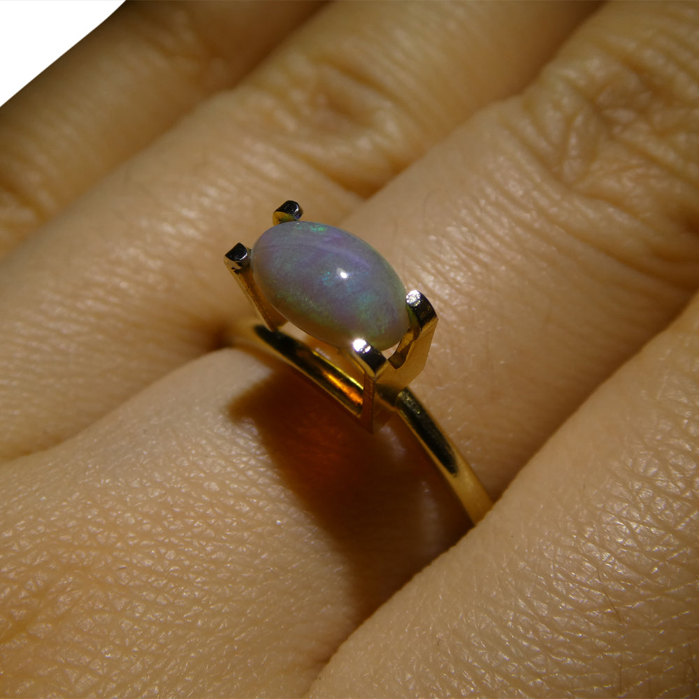 0.84ct Grey Australian Opal Cabochon with Play of Color by SkyJems, Natural Freeform Gemstone