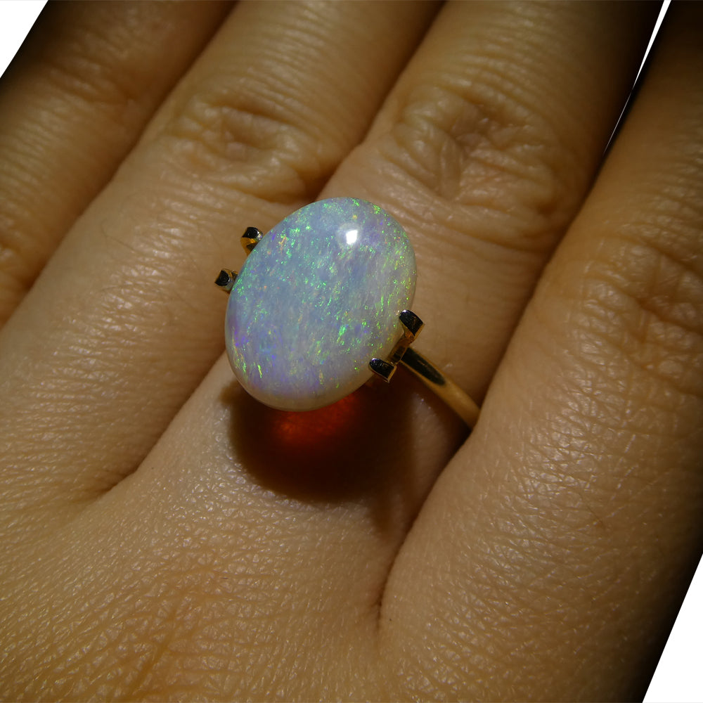 3.49ct Freeform Cabochon White Opal from Australia - Skyjems Wholesale Gemstones