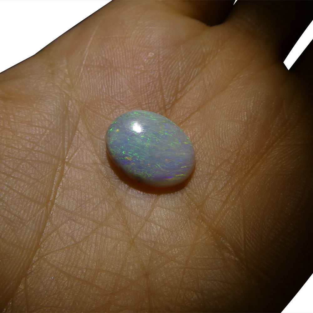 3.49ct Freeform Cabochon White Opal from Australia - Skyjems Wholesale Gemstones