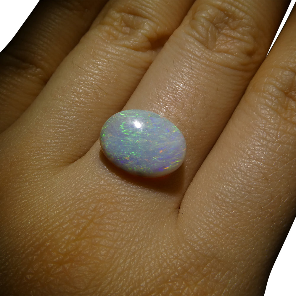 3.49ct Freeform Cabochon White Opal from Australia - Skyjems Wholesale Gemstones