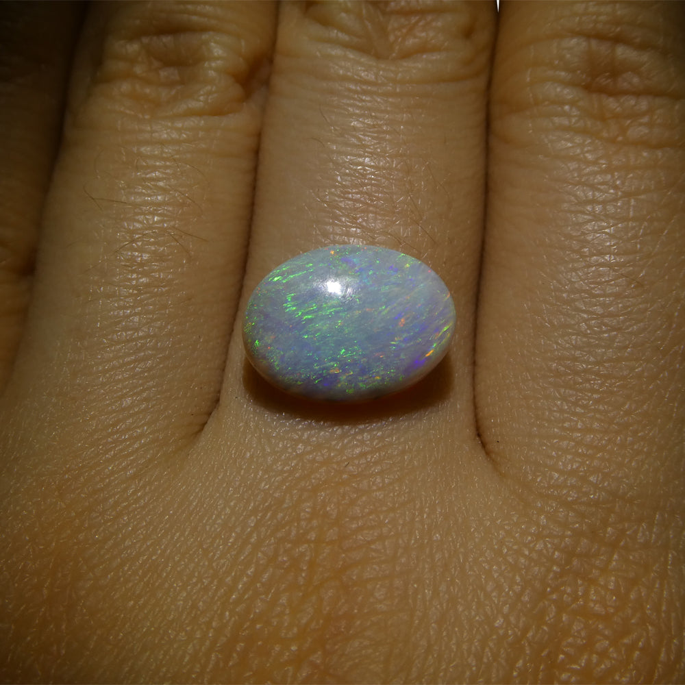 3.49ct Freeform Cabochon White Opal from Australia - Skyjems Wholesale Gemstones