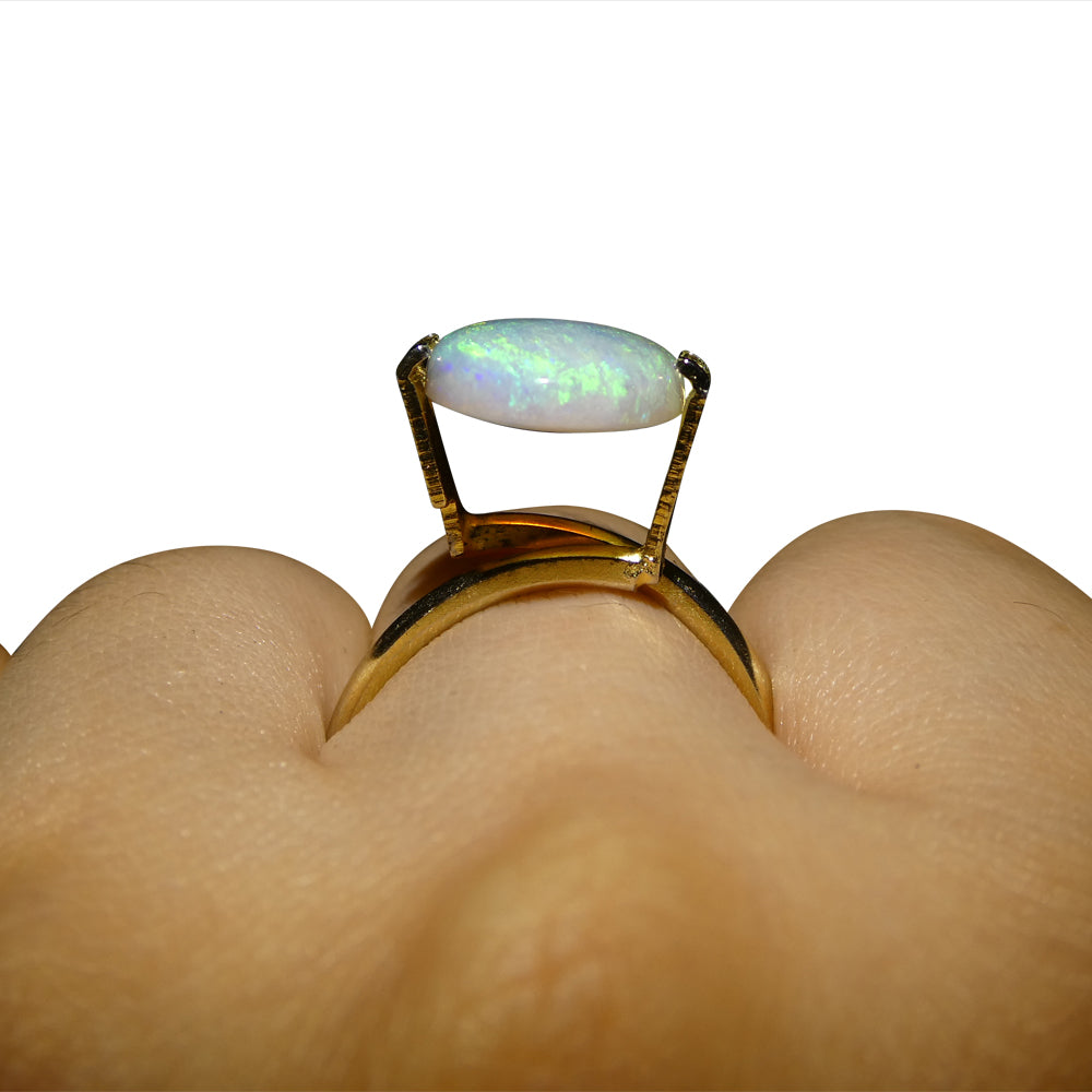 3.49ct Freeform Cabochon White Opal from Australia - Skyjems Wholesale Gemstones
