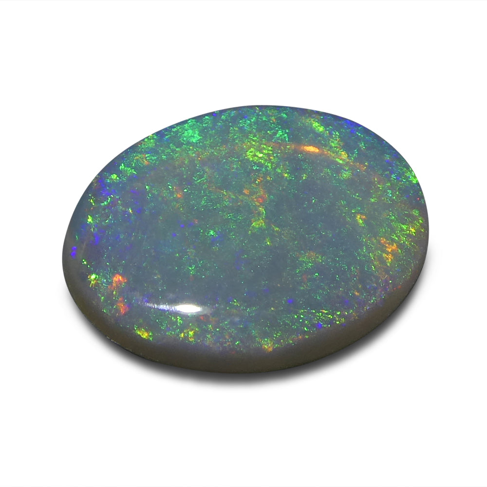 1.72ct Australian White Opal Cabochon with Vibrant Play of Color from SkyJems Gemstones