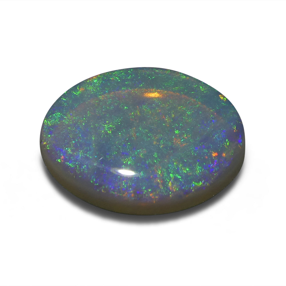 1.72ct Australian White Opal Cabochon with Vibrant Play of Color from SkyJems Gemstones