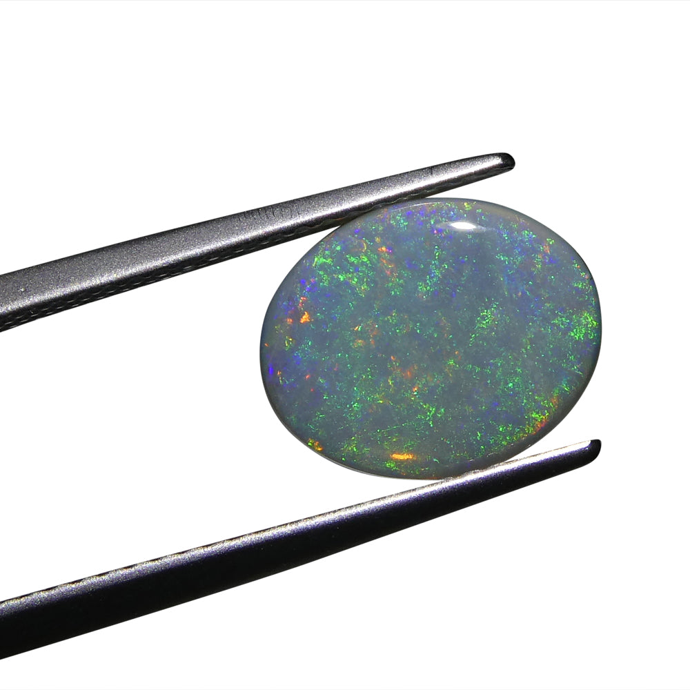 1.72ct Australian White Opal Cabochon with Vibrant Play of Color from SkyJems Gemstones