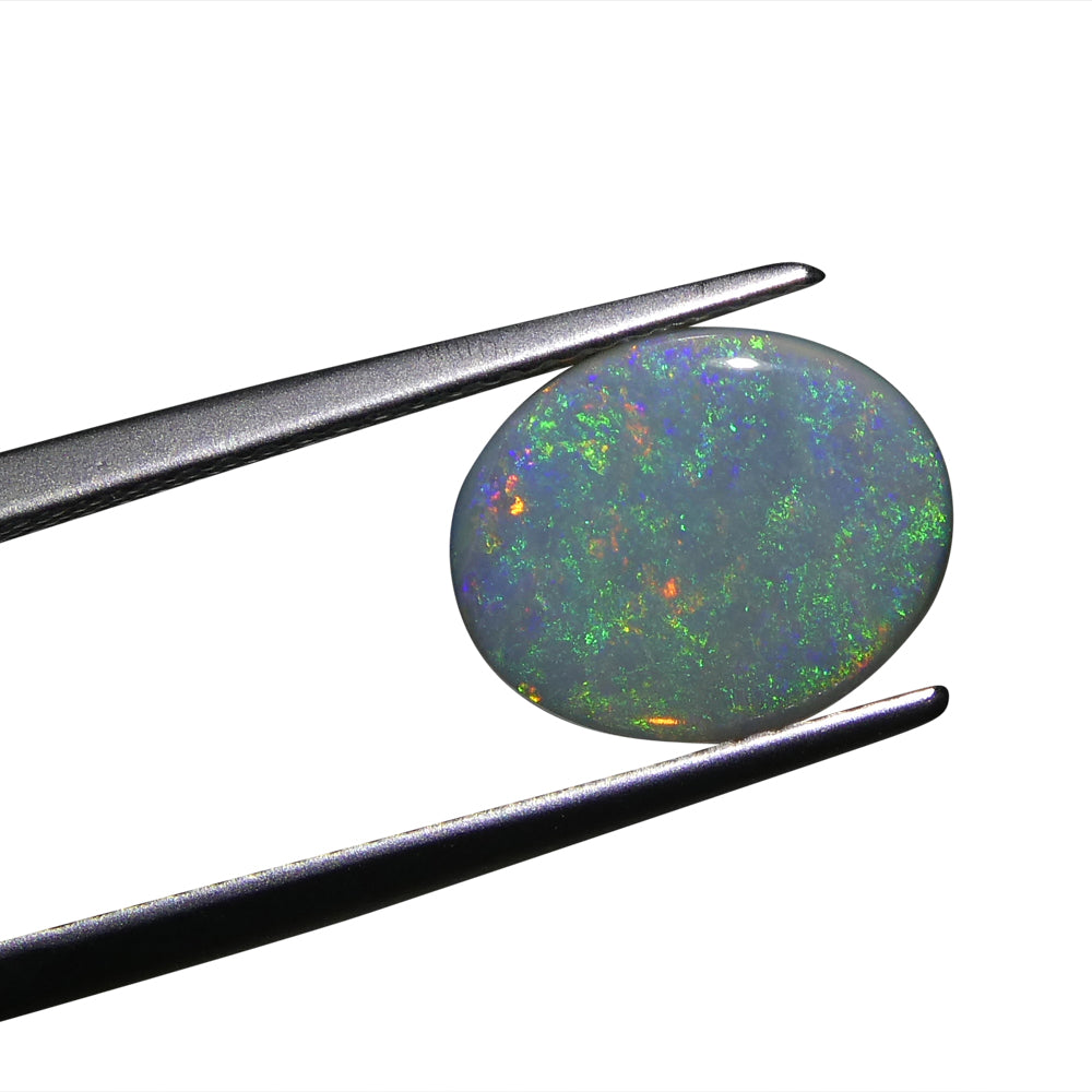 1.72ct Australian White Opal Cabochon with Vibrant Play of Color from SkyJems Gemstones