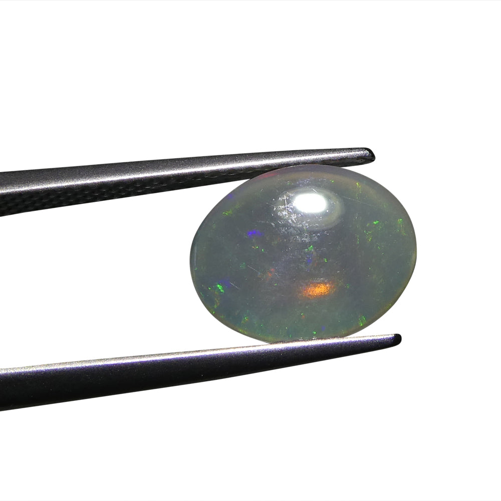 1.72ct Australian White Opal Cabochon with Vibrant Play of Color from SkyJems Gemstones