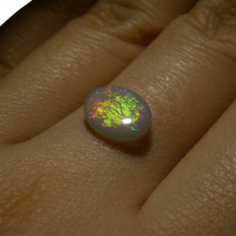 1.08ct Oval Cabochon Grey Opal from Australia