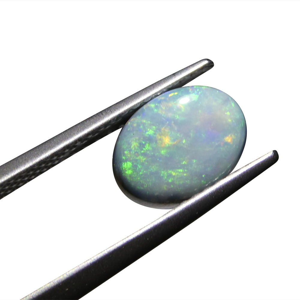1.47ct Grey Australian Opal Cabochon with Play of Color from SkyJems Gemstones Canada