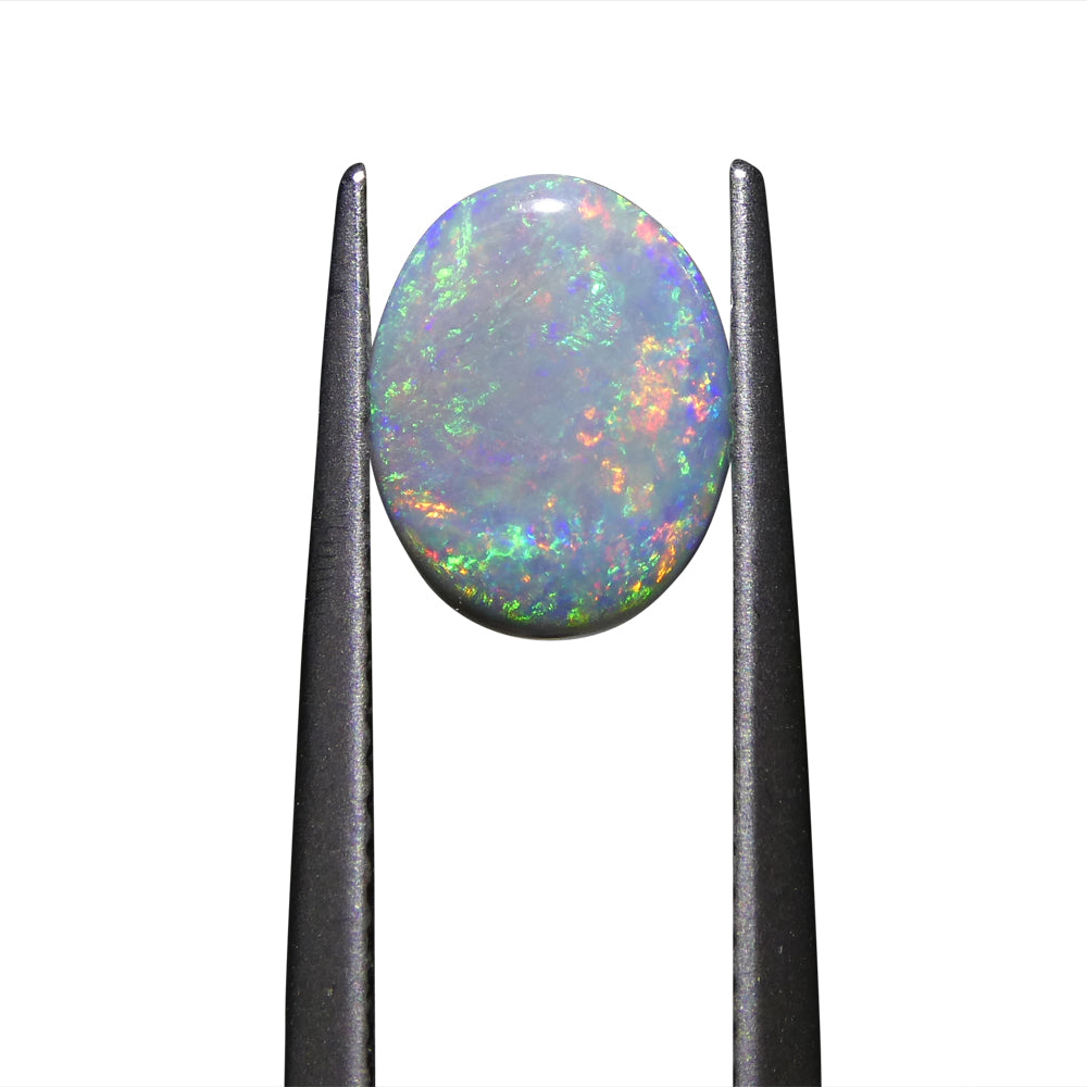 0.89ct Oval Cabochon Grey Opal from Australia