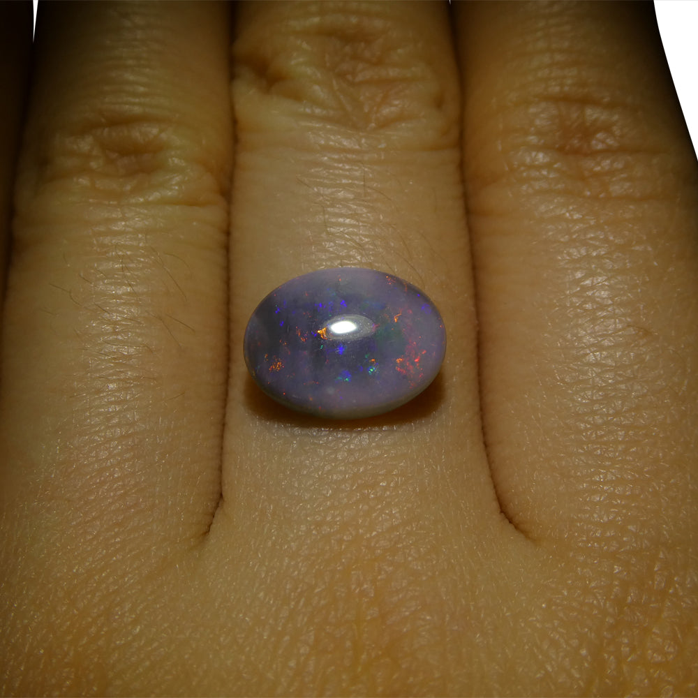 2.06ct Oval Cabochon Grey Opal from Australia - Skyjems Wholesale Gemstones