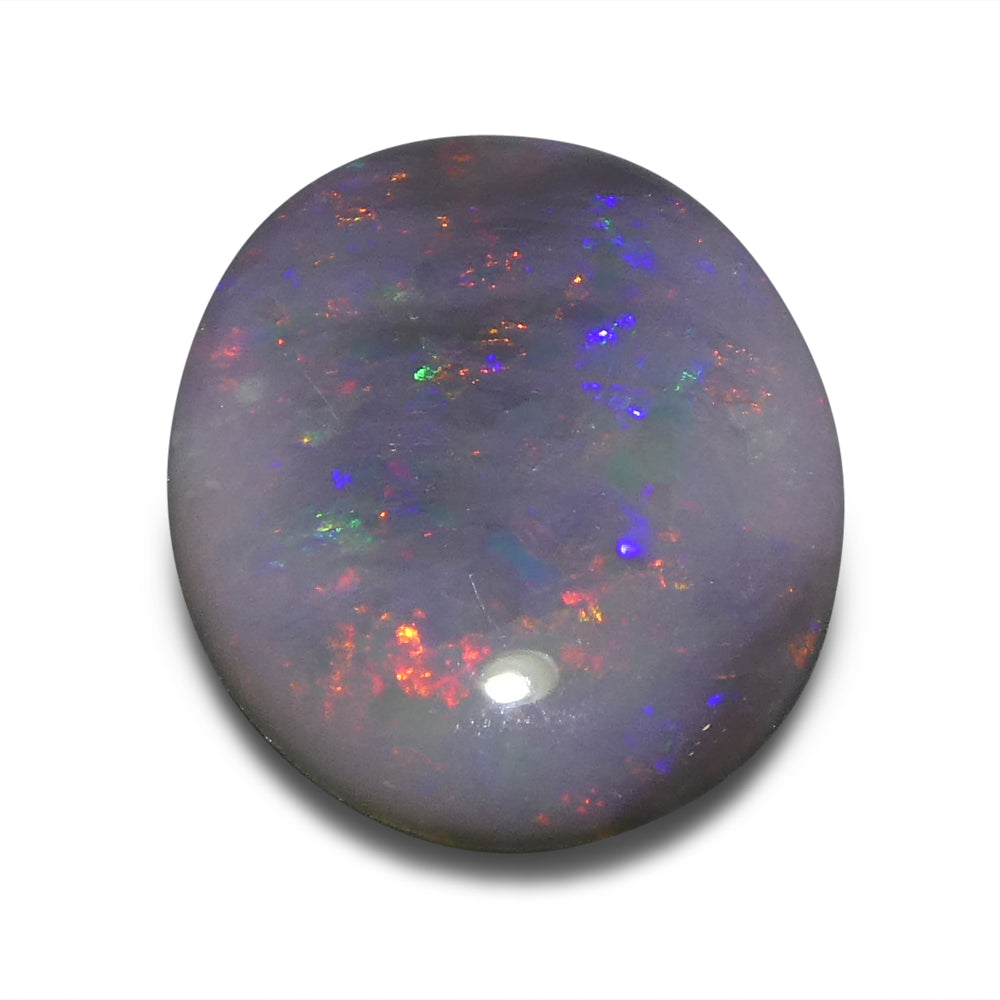 2.06ct Oval Cabochon Grey Opal from Australia - Skyjems Wholesale Gemstones