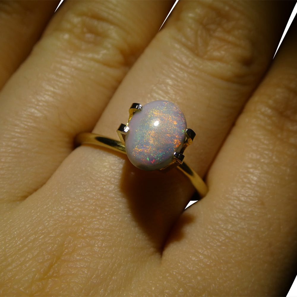 1.06ct Grey Australian Opal Cabochon with Play of Color from SkyJems Gemstones Canada