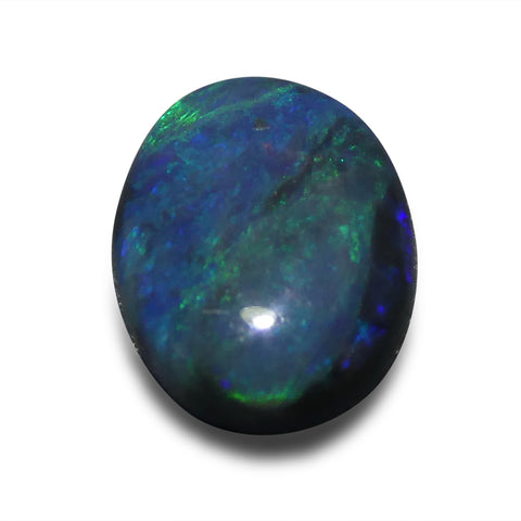 1.16ct Oval Cabochon Black Opal from Australia