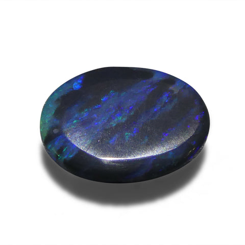 1.16ct Oval Cabochon Black Opal from Australia